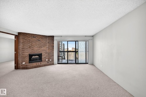 #1802 11027 87 Av Nw, Edmonton, AB - Indoor With Fireplace