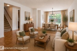 AI Renovation Concept (Not Actual Condition): Digitally enhanced image illustrating potential updates and furnishings. Refer to the preceding photos for the property's current condition. - 
