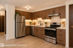 AI Renovation Concept (Not Actual Condition): Digitally enhanced image illustrating potential updates and furnishings. Refer to the preceding photos for the property's current condition. - 
