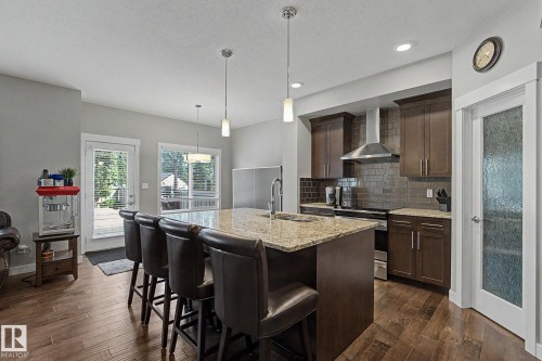 8005 223 Street Nw, Edmonton, AB - Indoor Photo Showing Kitchen With Double Sink With Upgraded Kitchen