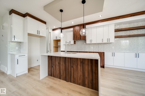 8816 183 Avenue Nw, Edmonton, AB - Indoor Photo Showing Kitchen With Upgraded Kitchen