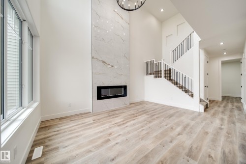 8740 183 Avenue Nw, Edmonton, AB - Indoor With Fireplace