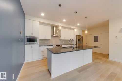 #102 10606 84 Av Nw, Edmonton, AB - Indoor Photo Showing Kitchen With Upgraded Kitchen