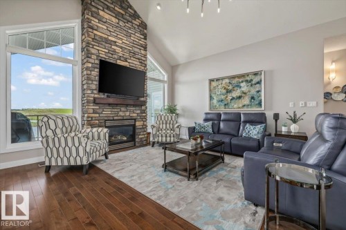 87 Lakeland Crescent, Beaumont, AB - Indoor Photo Showing Living Room With Fireplace