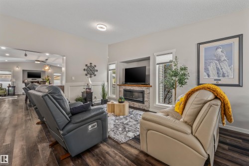 7 William Bell Drive, Leduc, AB - Indoor Photo Showing Living Room With Fireplace