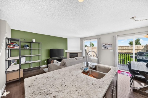 15908 10 Avenue Sw, Edmonton, AB - Indoor Photo Showing Kitchen With Double Sink