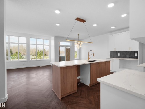 1733 Crossbill Loop Nw, Edmonton, AB - Indoor Photo Showing Kitchen With Upgraded Kitchen