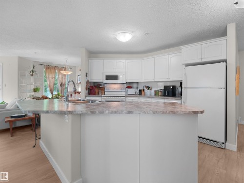 #203 9760 174 St Nw, Edmonton, AB - Indoor Photo Showing Kitchen With Double Sink