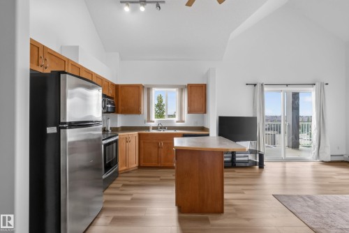 #430 3425 19 St Nw, Edmonton, AB - Indoor Photo Showing Kitchen With Double Sink