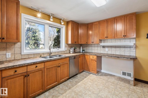 9513 81 Street Nw, Edmonton, AB - Indoor Photo Showing Kitchen With Double Sink