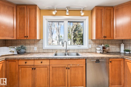 9513 81 Street Nw, Edmonton, AB - Indoor Photo Showing Kitchen With Double Sink