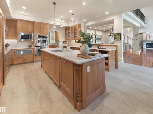 237 Wilson Lane Nw, Edmonton, AB - Indoor Photo Showing Kitchen With Upgraded Kitchen
