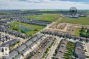 Aerial perspective showcasing a residential community with varied housing styles - 1627 167 Street Sw, Edmonton, AB  - Outdoor With View 