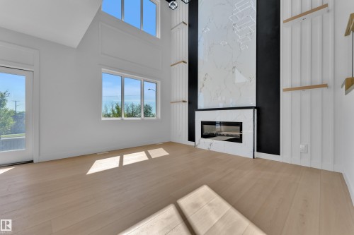 207 Linden Loop, Leduc, AB - Indoor With Fireplace