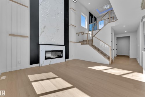 207 Linden Loop, Leduc, AB - Indoor With Fireplace
