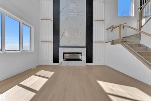 207 Linden Loop, Leduc, AB - Indoor With Fireplace