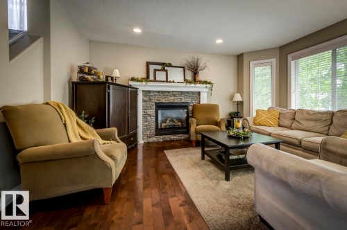 11522 93 Street Nw, Edmonton, AB - Indoor Photo Showing Living Room With Fireplace