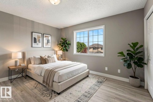 Virtually staged - 6837 159A Avenue Nw, Edmonton, AB - Indoor Photo Showing Bedroom