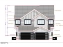 Architectural Drawing, Front Elevation. Outlining the external construction and material specifications for the property - 13110 186 Avenue Nw, Edmonton, AB  - Other 
