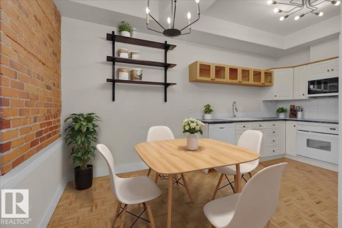 #406 10728 82 Av Nw, Edmonton, AB - Indoor Photo Showing Dining Room