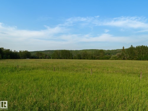 Expansive green field featuring natural grasses, tree lines, and distant rolling hills - 58227 Range Rd 70 A, Rural St. Paul County, AB - Outdoor With View