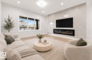 352 Roberts Wynd, Leduc, AB  - Indoor Photo Showing Living Room With Fireplace 
