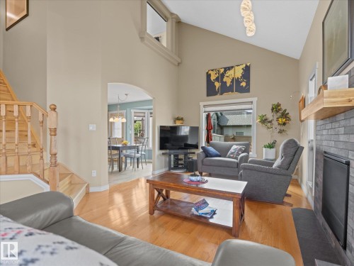 16948 116 Street Nw, Edmonton, AB - Indoor Photo Showing Living Room With Fireplace