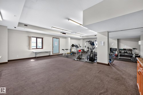 #703 9707 106 St Nw, Edmonton, AB - Indoor Photo Showing Gym Room