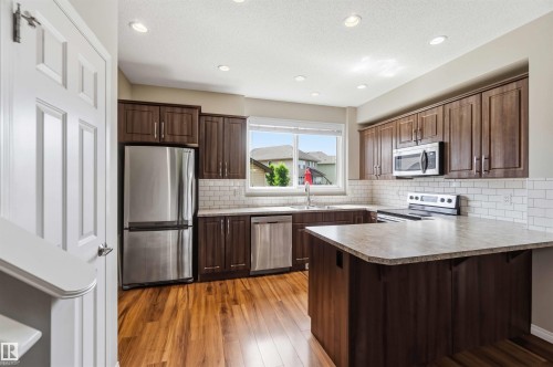 21839 99 Avenue Nw, Edmonton, AB - Indoor Photo Showing Kitchen With Double Sink