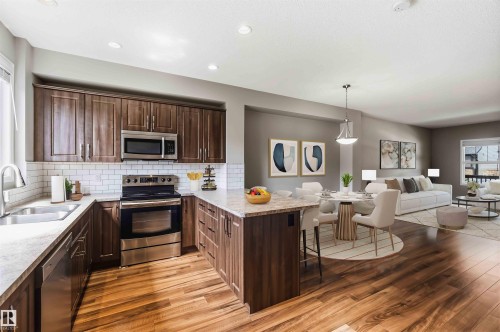 21839 99 Avenue Nw, Edmonton, AB - Indoor Photo Showing Kitchen With Double Sink