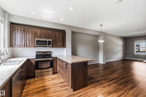 21839 99 Avenue Nw, Edmonton, AB - Indoor Photo Showing Kitchen With Double Sink