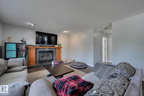 5507 179 Street, Edmonton, AB - Indoor Photo Showing Living Room With Fireplace
