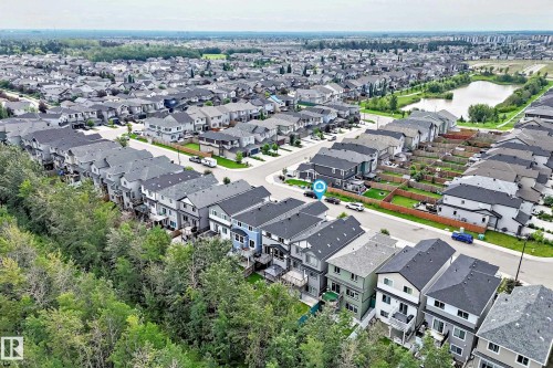 Aerial perspective of a contemporary residential development - 22270 99A Avenue Nw, Edmonton, AB - Outdoor With View