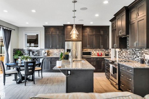 6 Elise Place, St. Albert, AB - Indoor Photo Showing Kitchen With Double Sink With Upgraded Kitchen