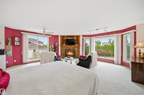 2nd Floor Primary Bedroom Loft - 777 Butterworth Drive Nw, Edmonton, AB - Indoor With Fireplace