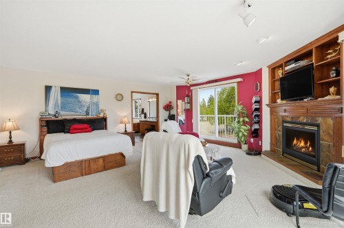 777 Butterworth Drive Nw, Edmonton, AB - Indoor Photo Showing Bedroom With Fireplace