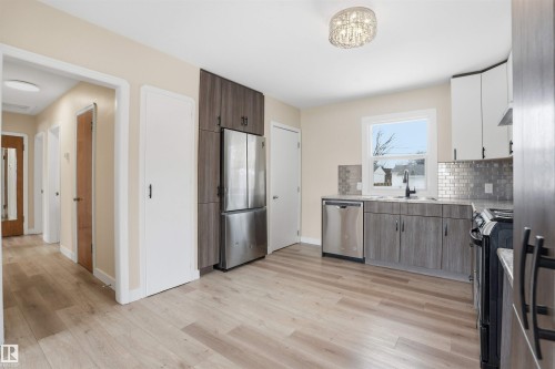 12235 St Albert Trail Nw, Edmonton, AB - Indoor Photo Showing Kitchen With Stainless Steel Kitchen