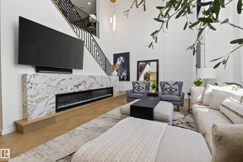 #42 5 Rondeau Dr, St. Albert, AB - Indoor With Fireplace