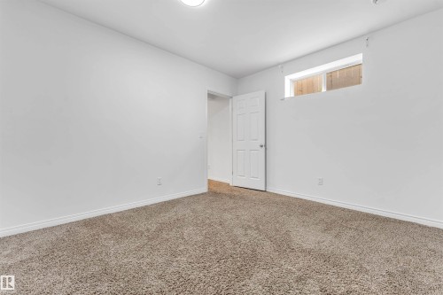 Room with neutral carpet flooring, white walls, and white baseboards - 16205 55 Street Nw, Edmonton, AB - Indoor Photo Showing Other Room