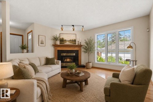 10014 97 Avenue Nw, Edmonton, AB - Indoor Photo Showing Living Room With Fireplace