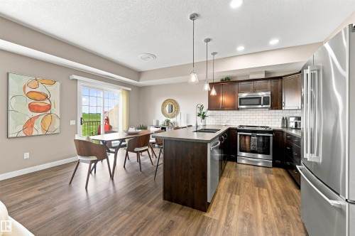 #117 7293 South Terwillegar Dr Nw, Edmonton, AB - Indoor Photo Showing Kitchen With Stainless Steel Kitchen With Upgraded Kitchen