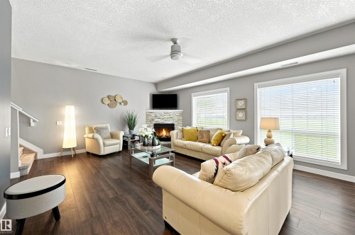 #117 7293 South Terwillegar Dr Nw, Edmonton, AB - Indoor Photo Showing Living Room With Fireplace