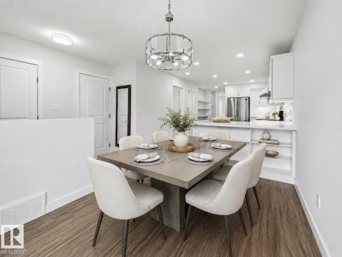 (virtually staged) - 11146 78 Avenue Nw, Edmonton, AB - Indoor Photo Showing Dining Room