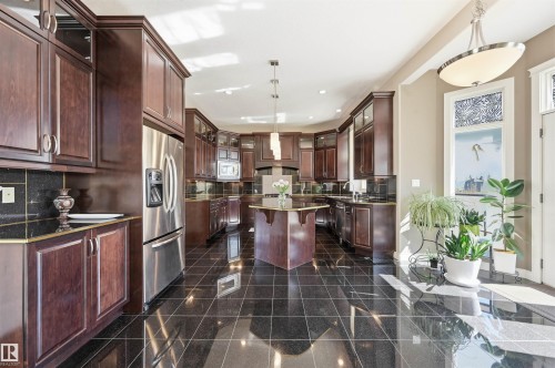 831 Hollands Landing Nw, Edmonton, AB - Indoor Photo Showing Kitchen With Upgraded Kitchen