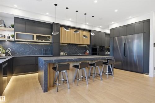 4081 Whispering River Drive Sw, Edmonton, AB - Indoor Photo Showing Kitchen With Upgraded Kitchen