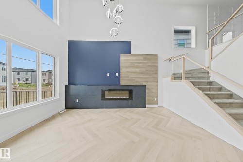 8916 Mayday Way Sw, Edmonton, AB - Indoor With Fireplace