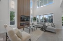 5121 Woolsey Link Nw, Edmonton, AB  - Indoor Photo Showing Living Room With Fireplace 