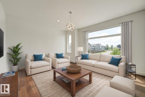 1311 Hainstock Way Sw, Edmonton, AB - Indoor Photo Showing Living Room