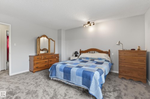 Wall-to-wall carpeting with light gray walls and a white ceiling - 10 Abbey Crescent, St. Albert, AB - Indoor Photo Showing Bedroom