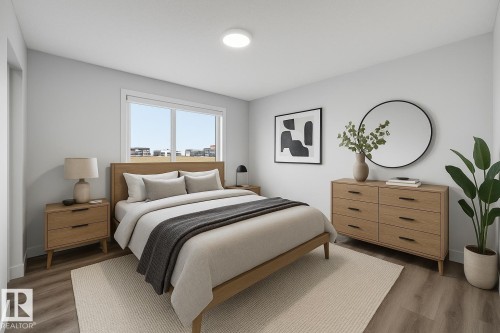 virtually staged - #38 1010 Rabbit Hill Rd Sw, Edmonton, AB - Indoor Photo Showing Bedroom